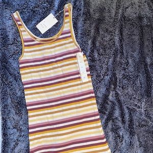 Yellow stripe tank top